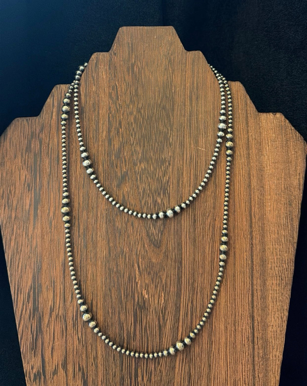 3-6mm Graduated Sterling Silver Pearl Necklace*made to order*